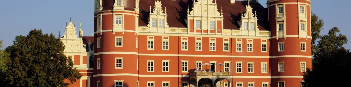 beautiful castle of Bad Muskau in Germany