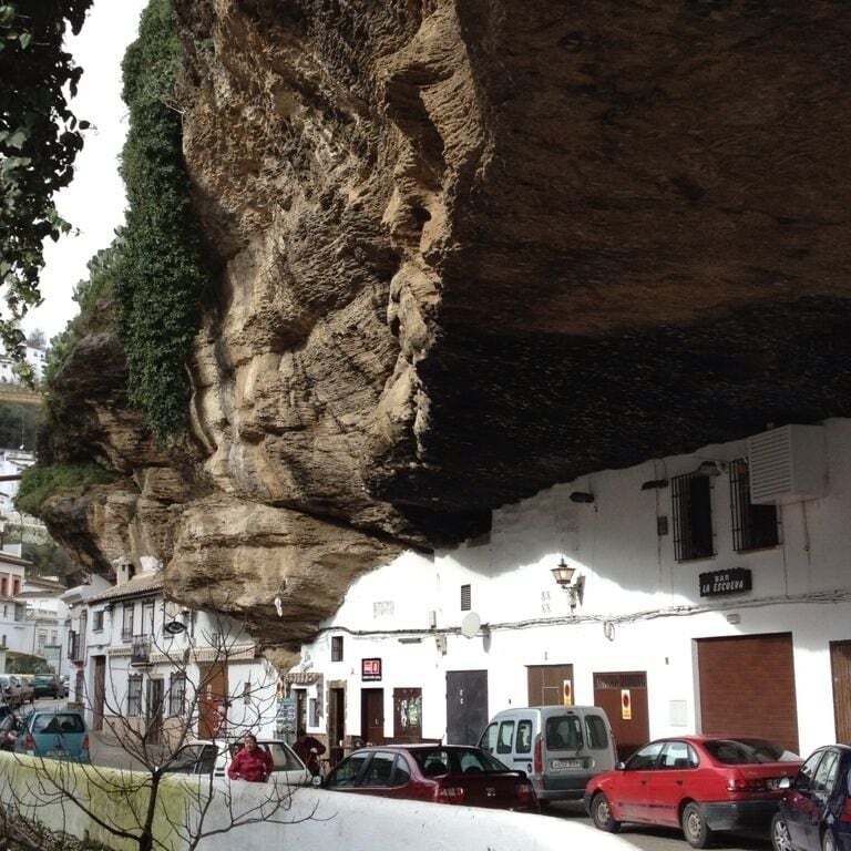 Why did you build houses under the big cliff?