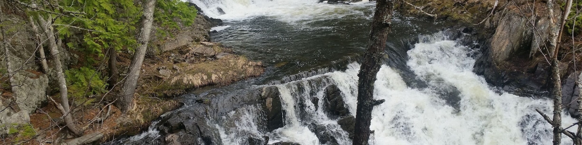 Short hike to these falls near Shin Pond Village