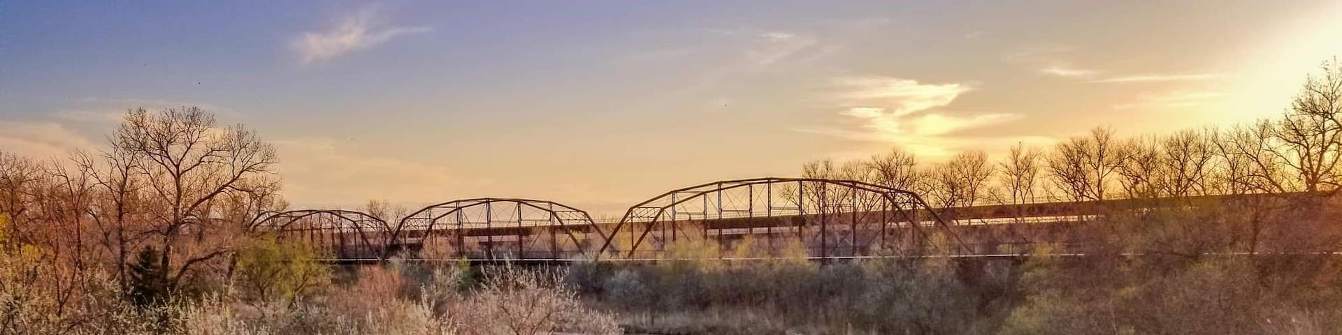 Winter sunset on the Canadian River