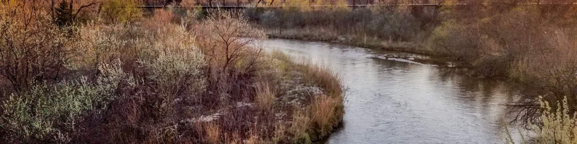 Winter sunset on the Canadian River