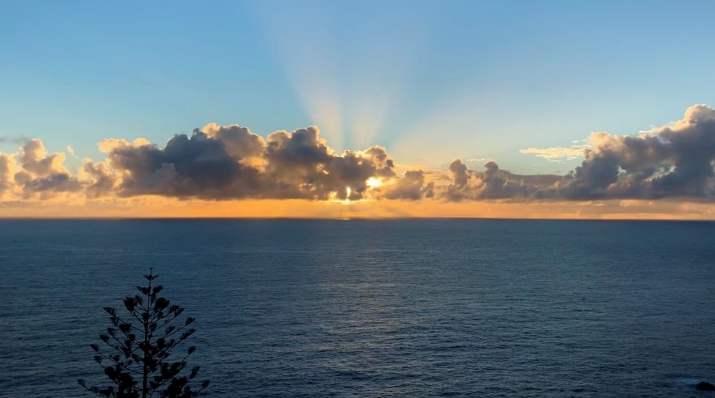 Another beautiful sunset seen from the West Coast of this little Island. It’s green, lush with a rocky coastline and scenery so stunning it’s breathtaking