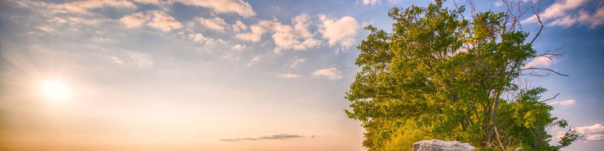 Point Pelee National Park beach at sunset