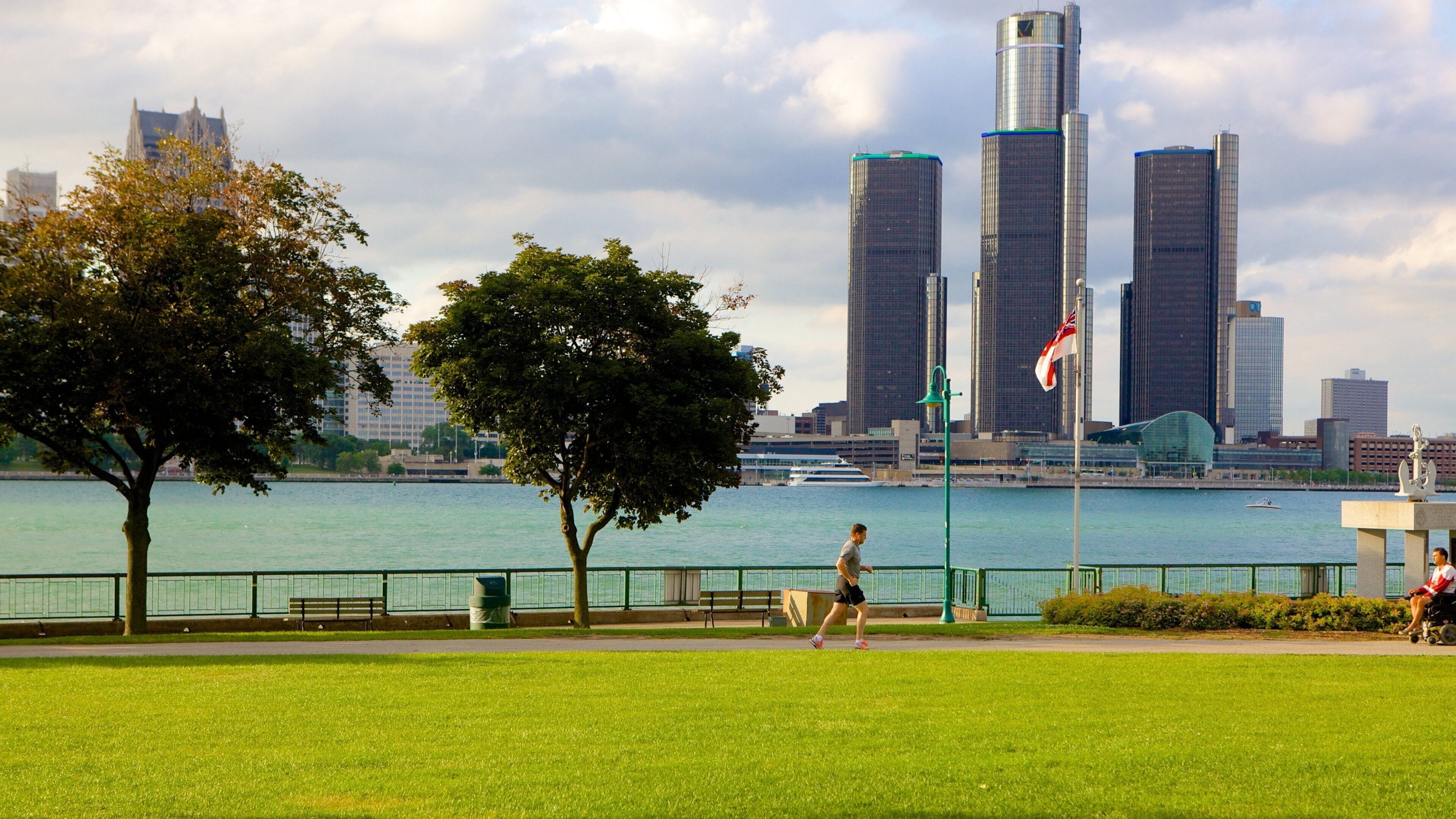 Windsor showing a garden and a city