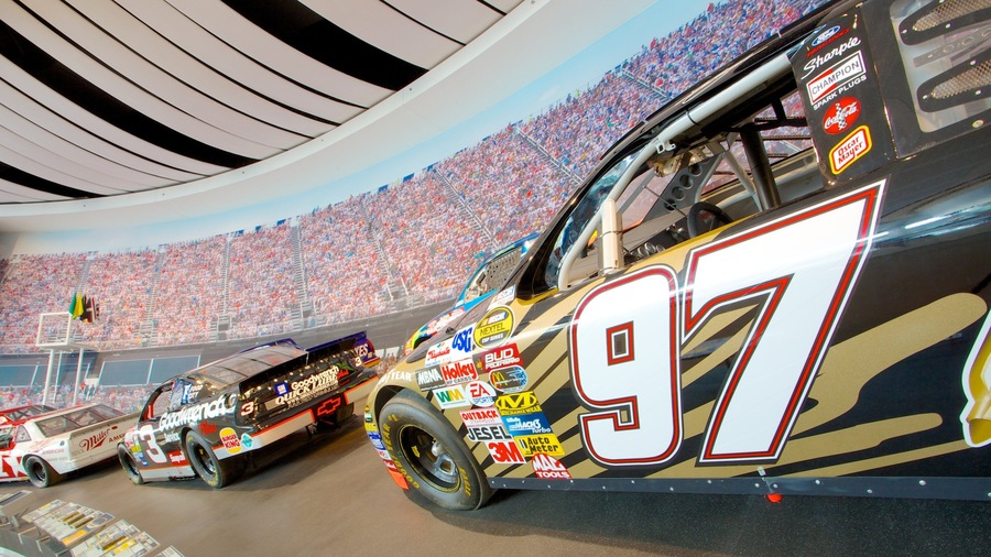 NASCAR Hall of Fame featuring a sporting event and interior views