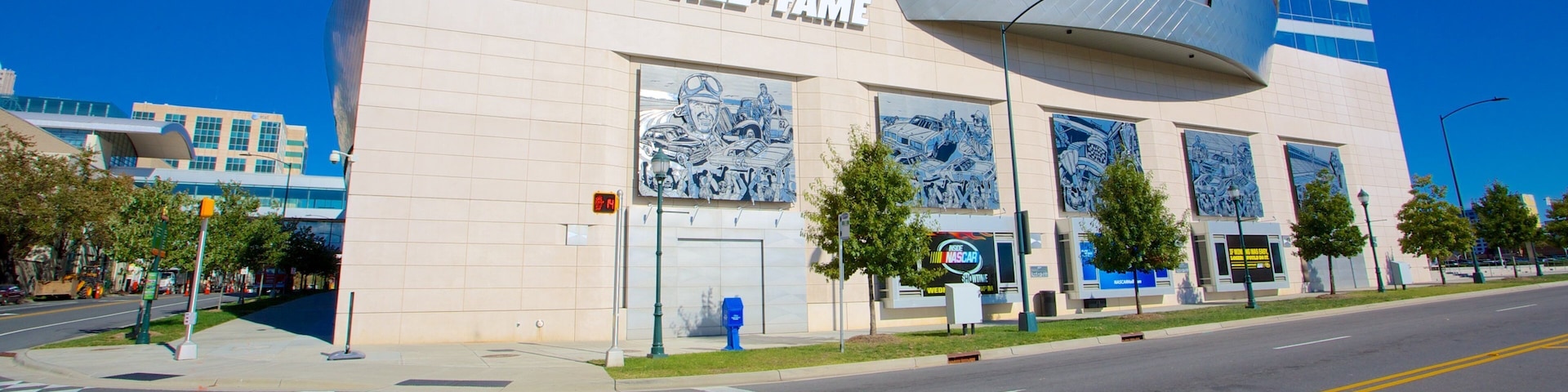 NASCAR Hall of Fame featuring a city and street scenes