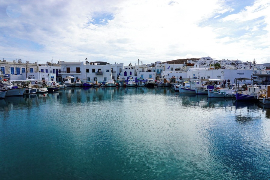 Another image of the beautiful Naoussa Harbor in Paros, Greece. #Blue