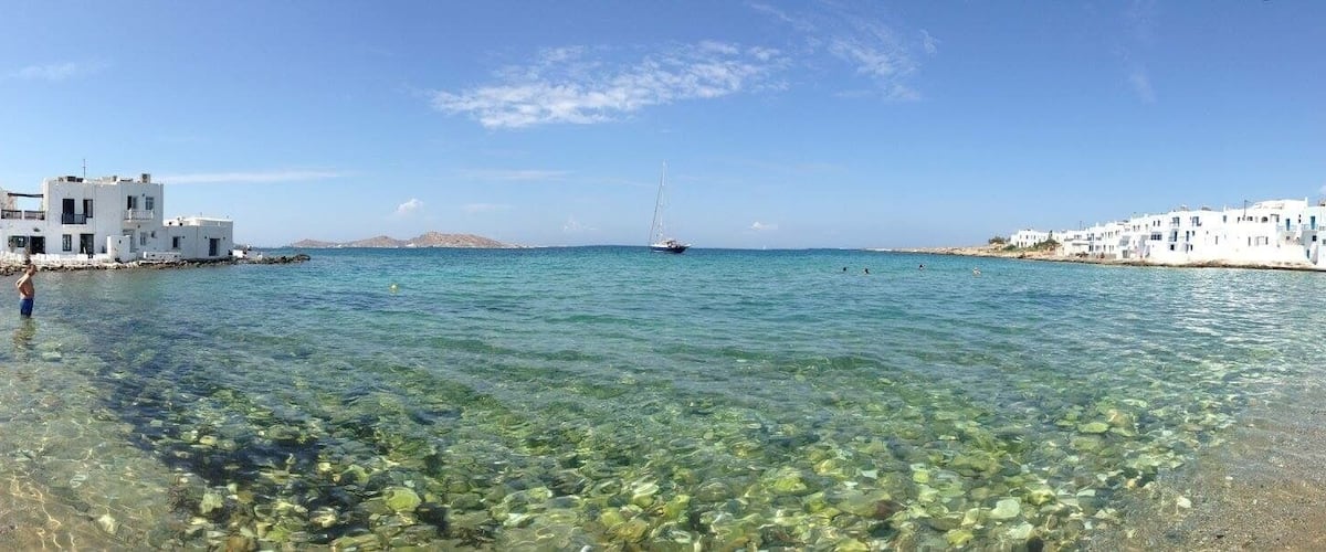 Naousa is a great town to visit on the island of Paros in Greece. There's great shopping, food, and places by the water to cool off. In fact, and old Venetian fort surrounds the port of Naousa which you can walk along and see all the fishermen coming back with their catches. #aquatrove