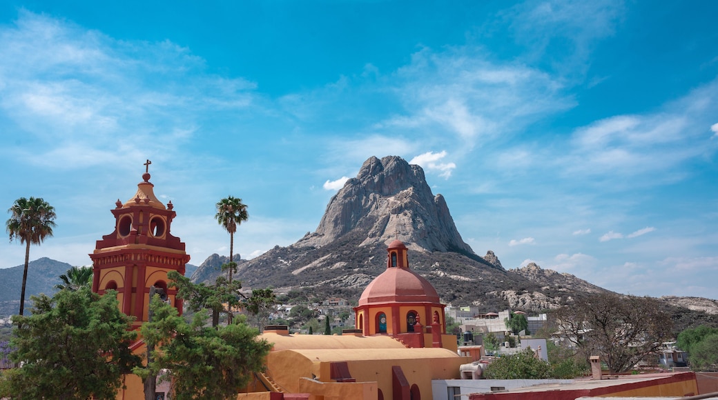 church of the peña del bernal in santiago de querétaro mexico, magical town