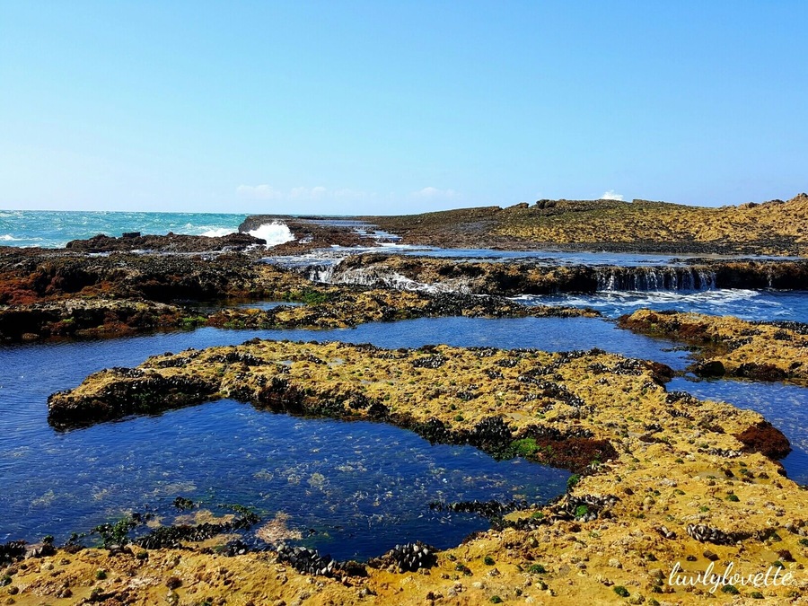 Tidal pools at Oualidia beach.