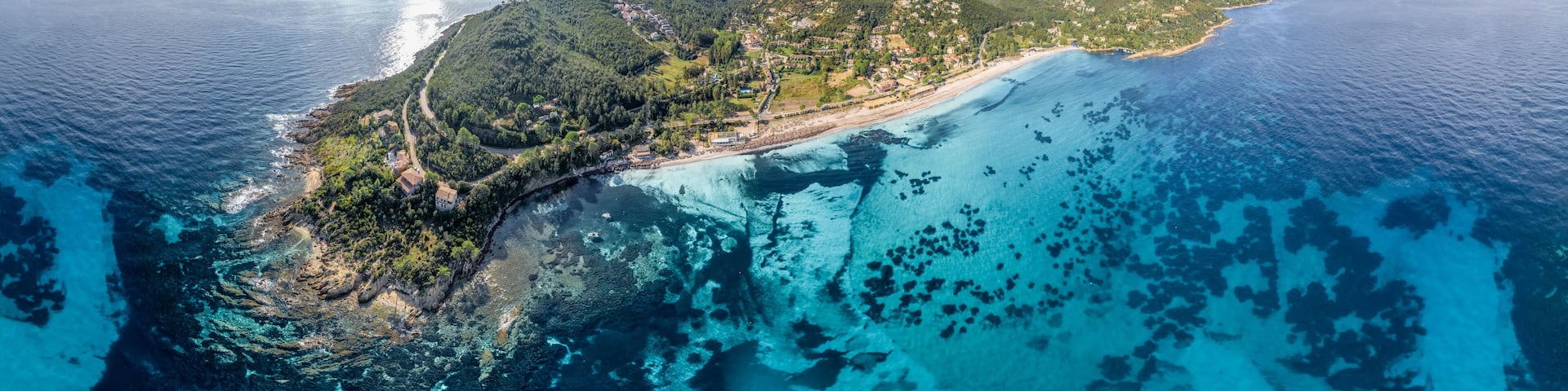 Landscape with Corse-du-Sud coast, Corsica island, France
