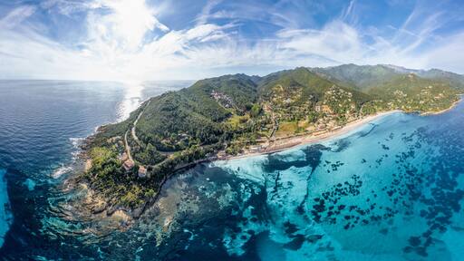 Landscape with Corse-du-Sud coast, Corsica island, France