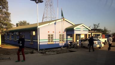 Border crossing between Zambia and Botswana. Very bureaucratic