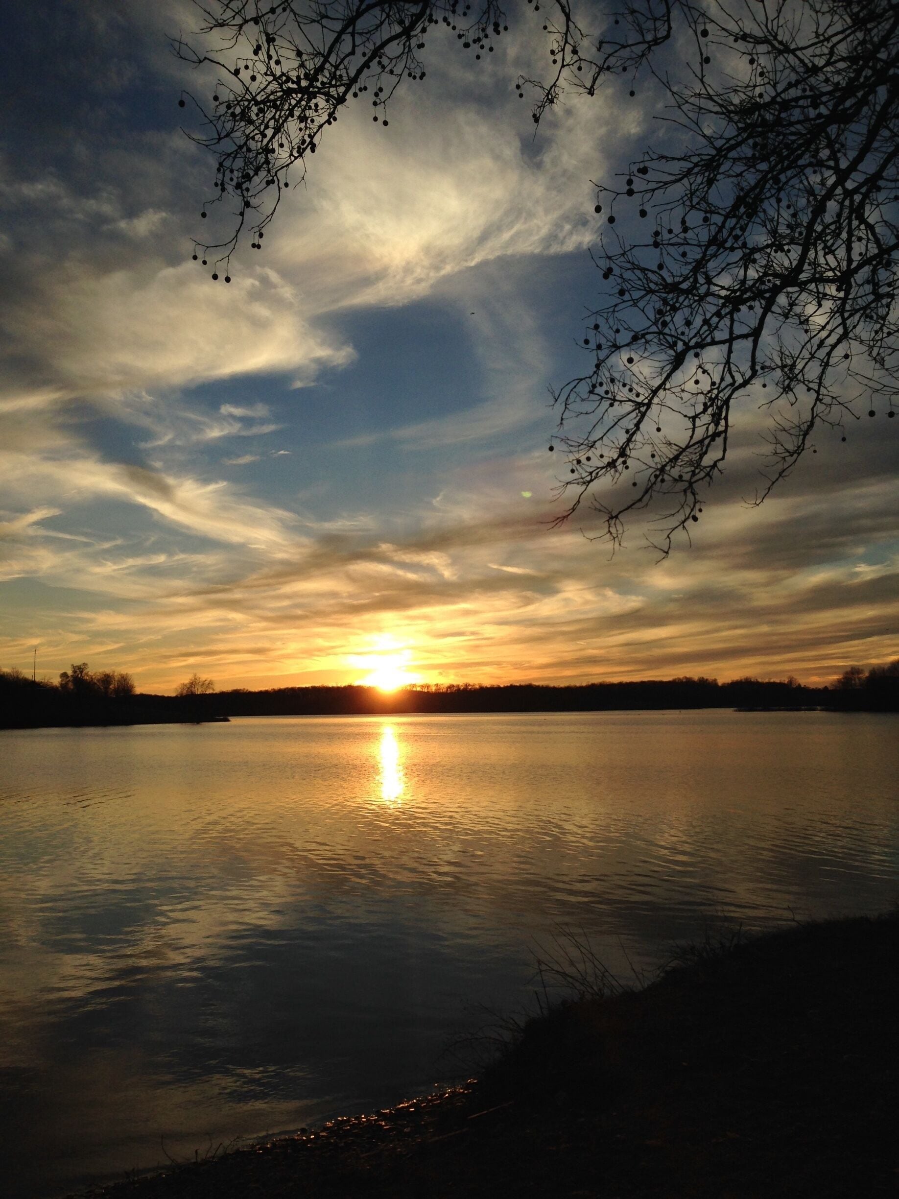 Lake Marburg has some beautiful locations to watch the sunrise and sunset from.