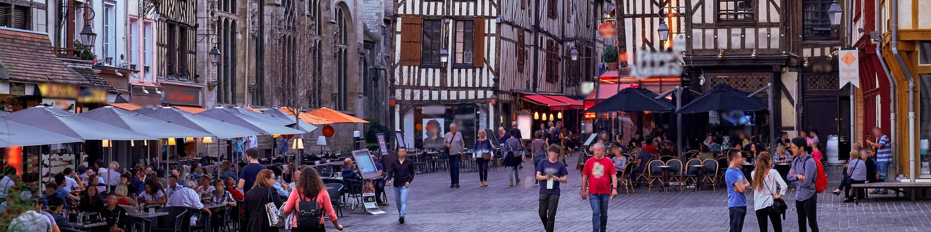 Views of old town and half-timbered houses Troyes - capital of Aube department (Champagne region) in north-central France.