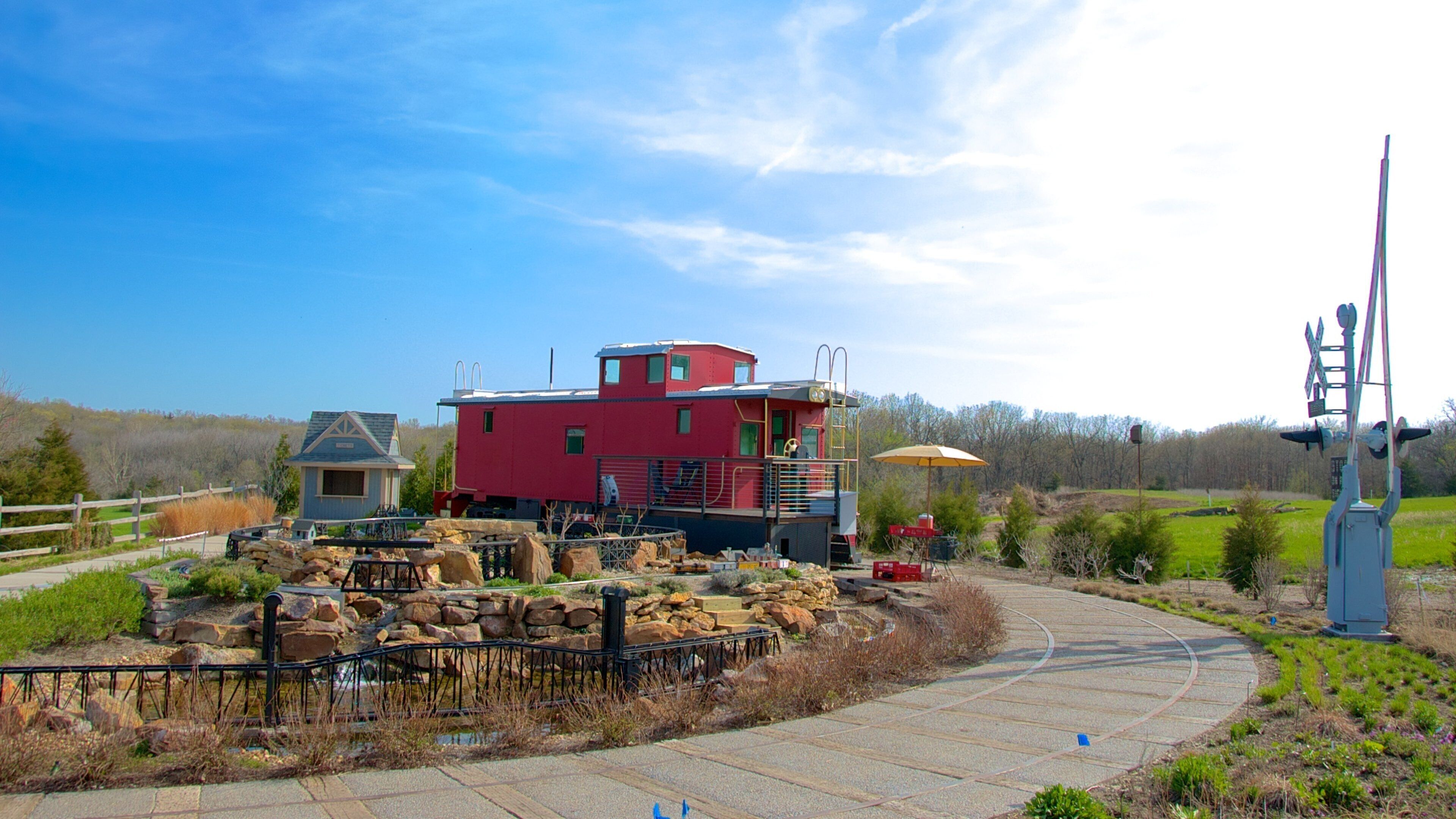 Overland Park Arboretum and Botanical Gardens featuring skyline and a garden