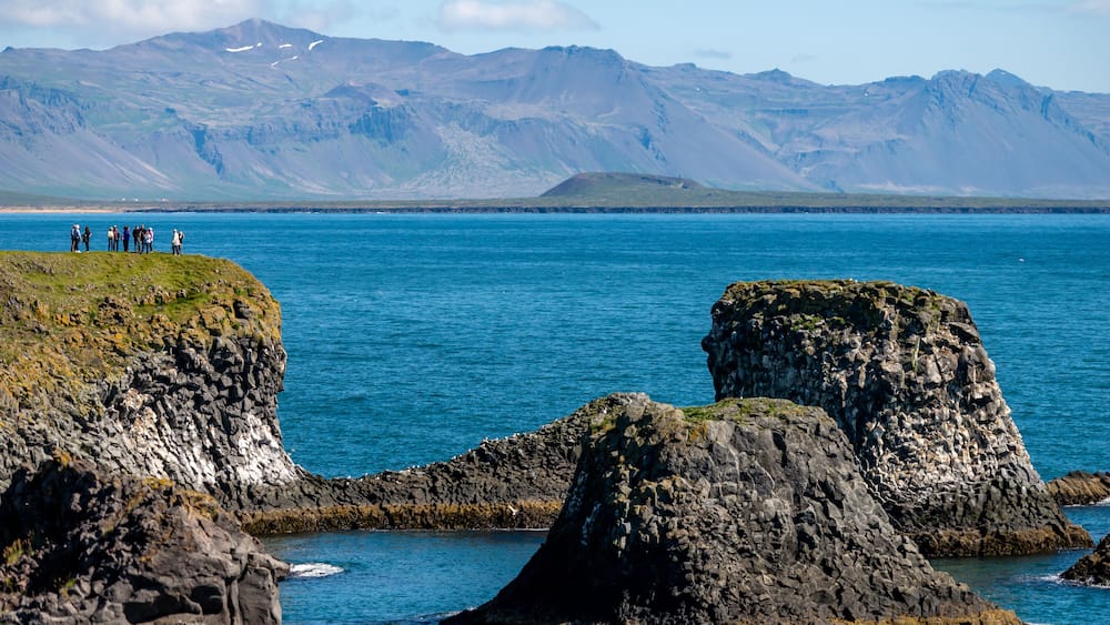 The cliffs between Arnarstapi and Hellnar in Snaefellsnes, west Iceland