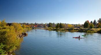 Old Mill District which includes kayaking or canoeing and a river or creek