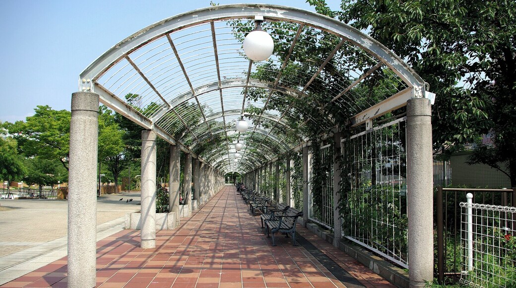 One-point perspective. Tennoji Park, Osaka, Japan.