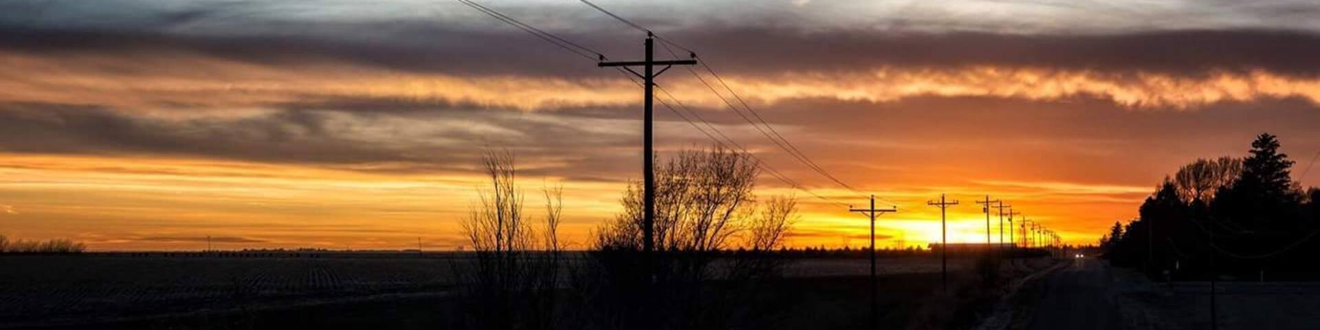 Beautiful sunset on a very long work day. Burlington is a small farmers town with its own charm, away from the stress of the big cities.