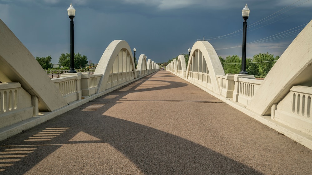 Concrete arch bridge over South Platte River
