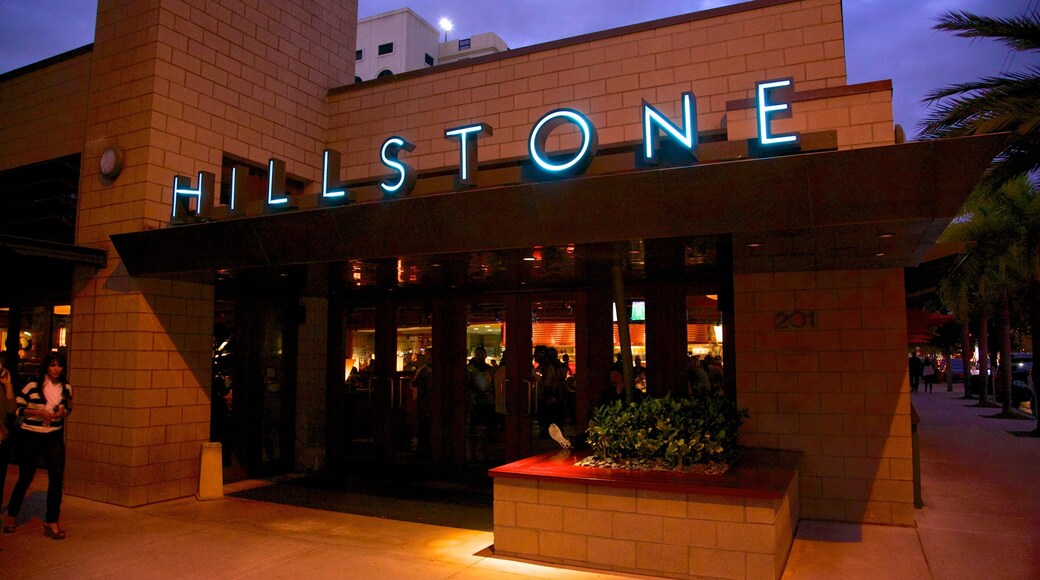 Vibrant evening at Miracle Mile in Coral Gables showcasing lively atmosphere and dining options