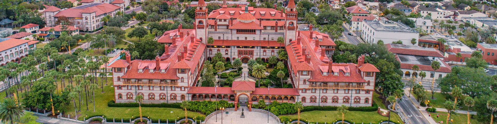 St Augustine, Florida, USA Downtown Skyline Aerial