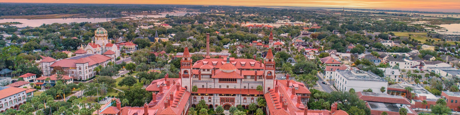 St Augustine, Florida, USA Downtown Skyline Aerial