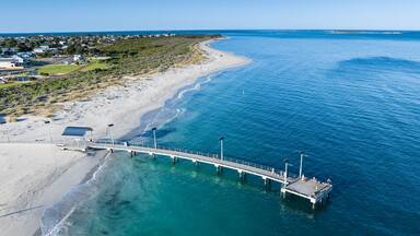drone photo of Jetty at Jurien Bay Western Australia