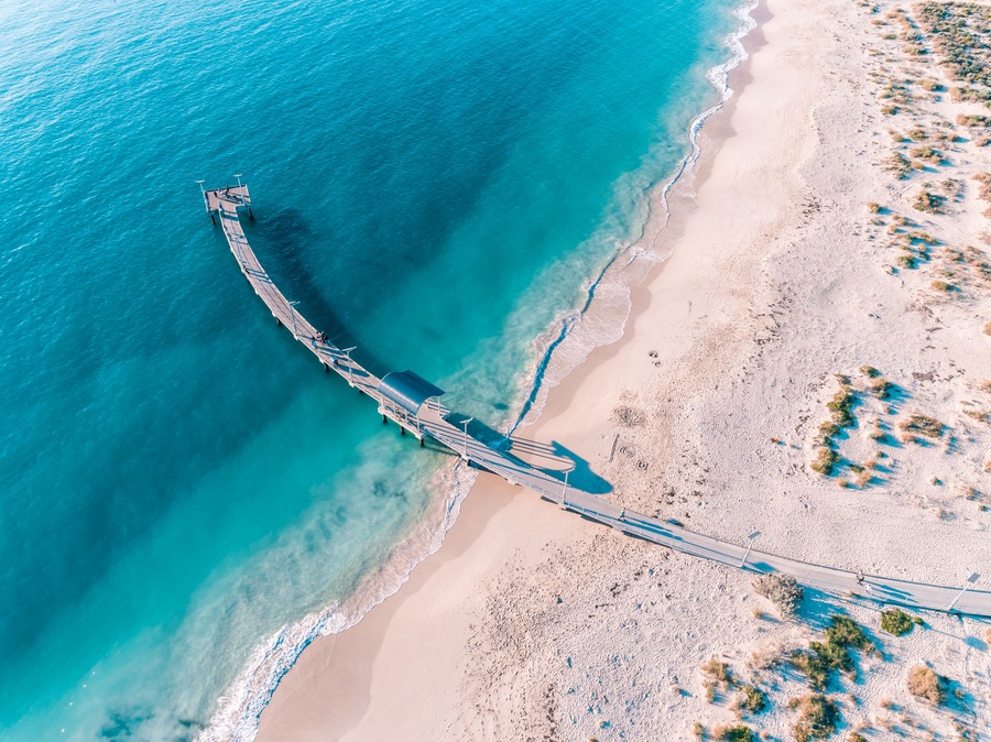 Jurien Bay Jetty, Western Australia. Aerial Photography, Shutterstock ID 682101037, Purchase Order: -