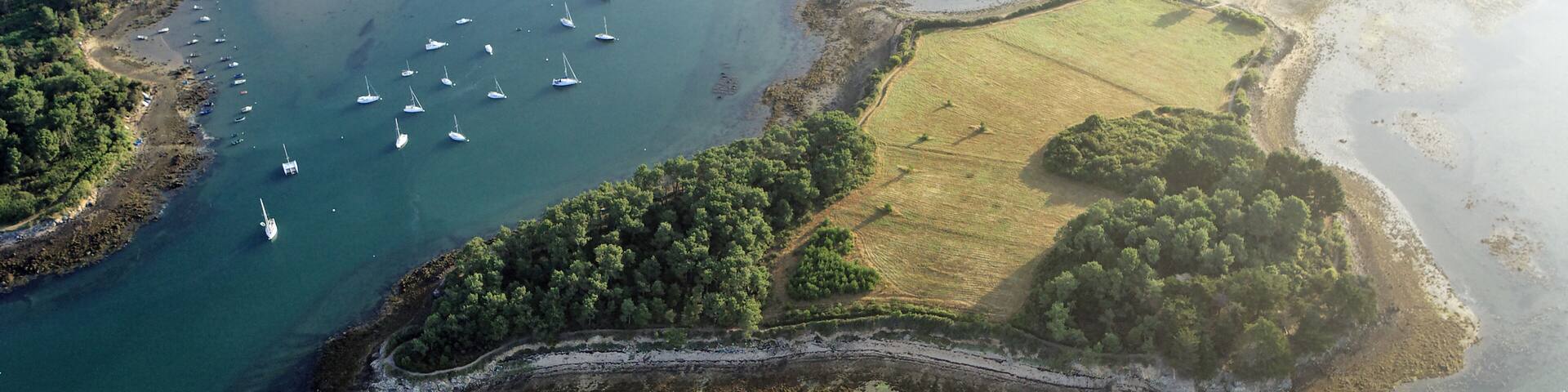 vue aerienne de Sept Îles (seniz), Baden,Baden, Golfe du Morbiha