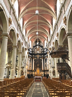 The beguinage at Lier in Belgium is full of surprises and wonderful buildings. Saint Margarita is free to enter and we were the only people exploring the church. If you love historical architecture, you must visit the beguinage's in Belgium. Construction of Saint Margarita began in 1664.