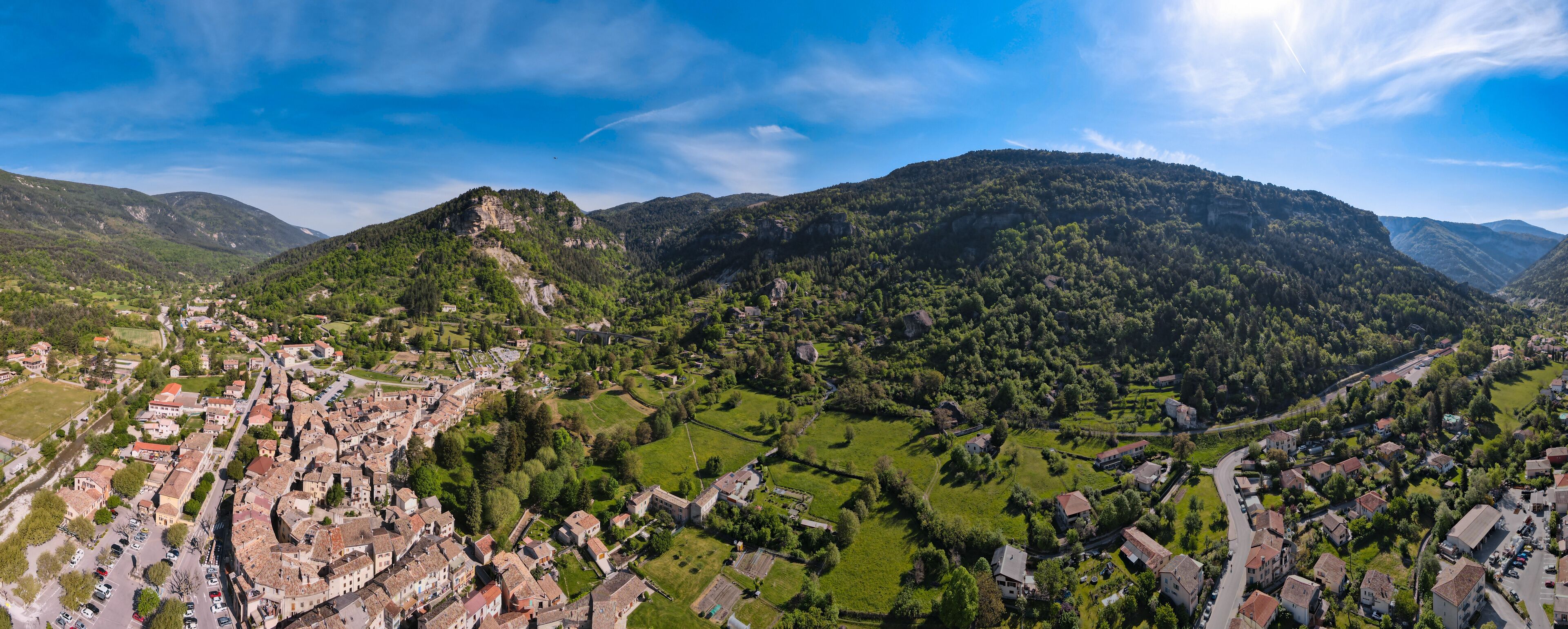 Aerial view ofLes Grès d'Annot