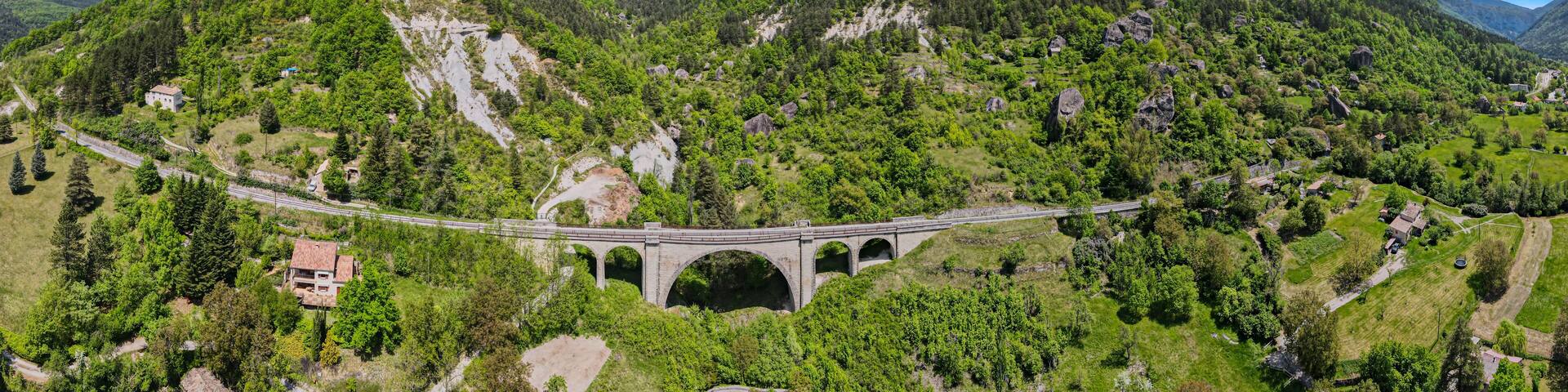Aerial view ofLes Grès d'Annot