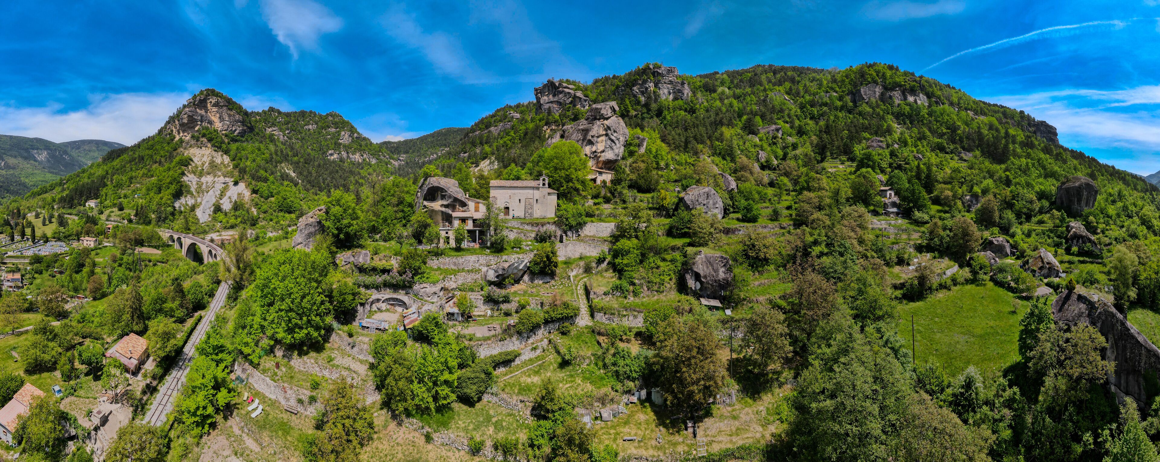 Aerial view ofLes Grès d'Annot