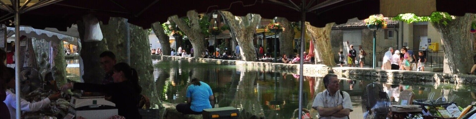 The market at Cucuron is famous for being centred around the town's etang (pond). The produce and vendors are as good as the setting. #market