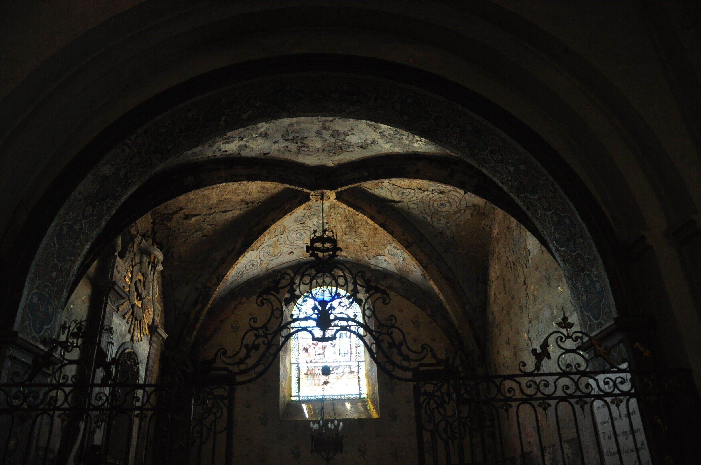 Within the beautiful authentic eglise.