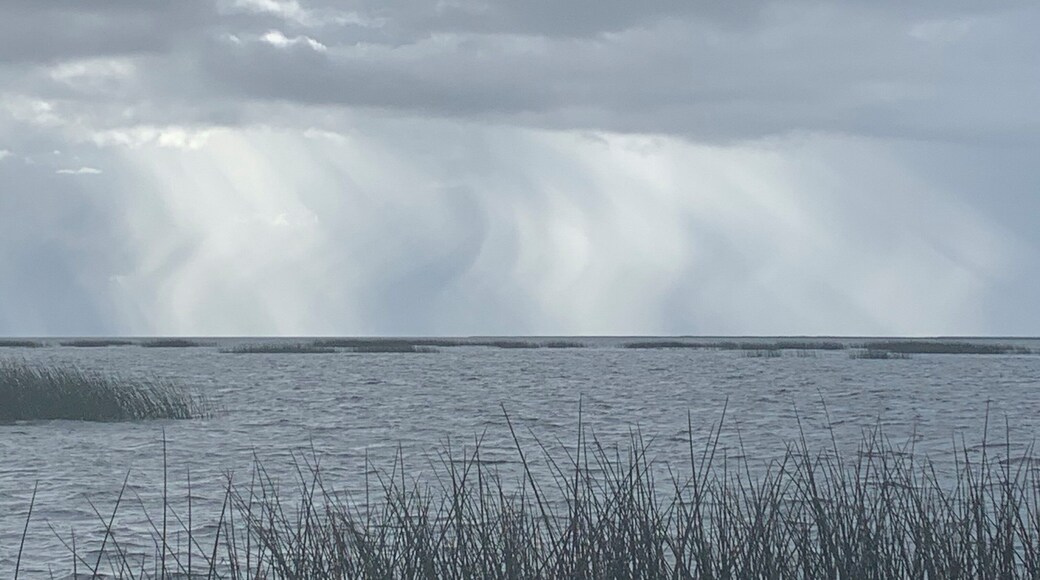 Rain shower over Lake Okeechobee.
