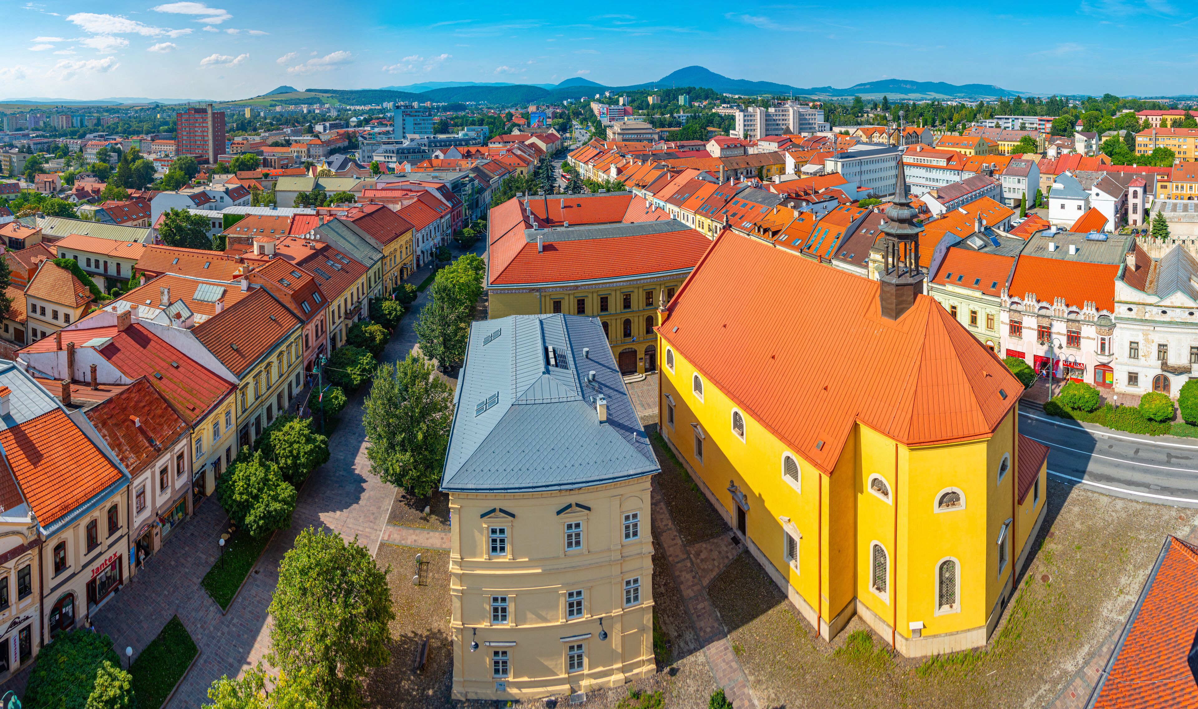Panorama view of Presov in Slovakia
