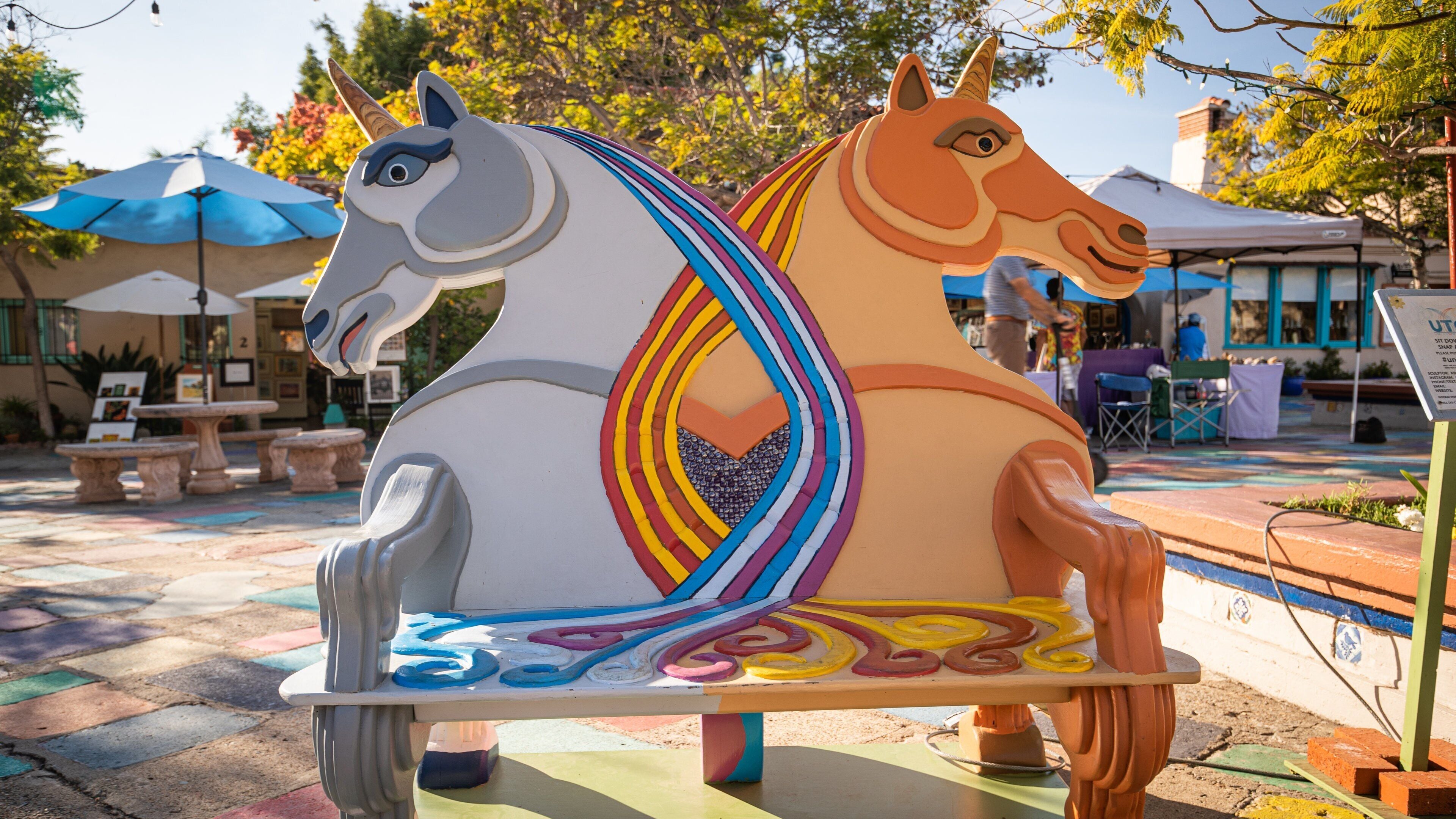 Spanish Village Art Center which includes outdoor art