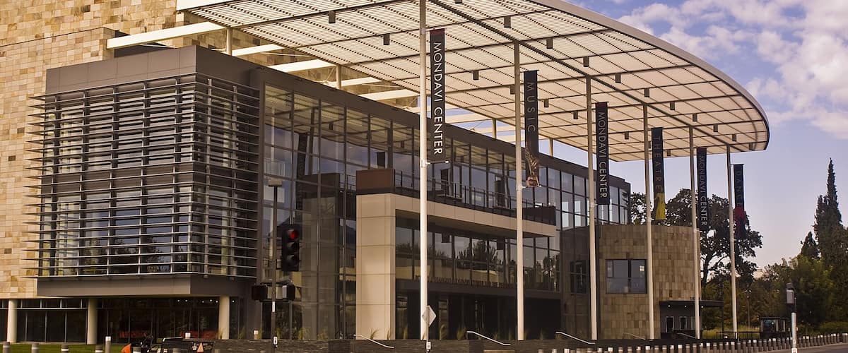This is a picture of the Robert Mondavi Performing Arts Center at the University  of California at Davis, a public university