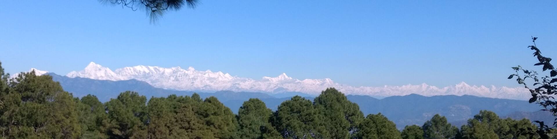As we were approaching ranikhet ,this view made us halt at this place. I couldn't resist myself taking this with my phone. #ranikhet #almora #gharwal #nainital #himalayas