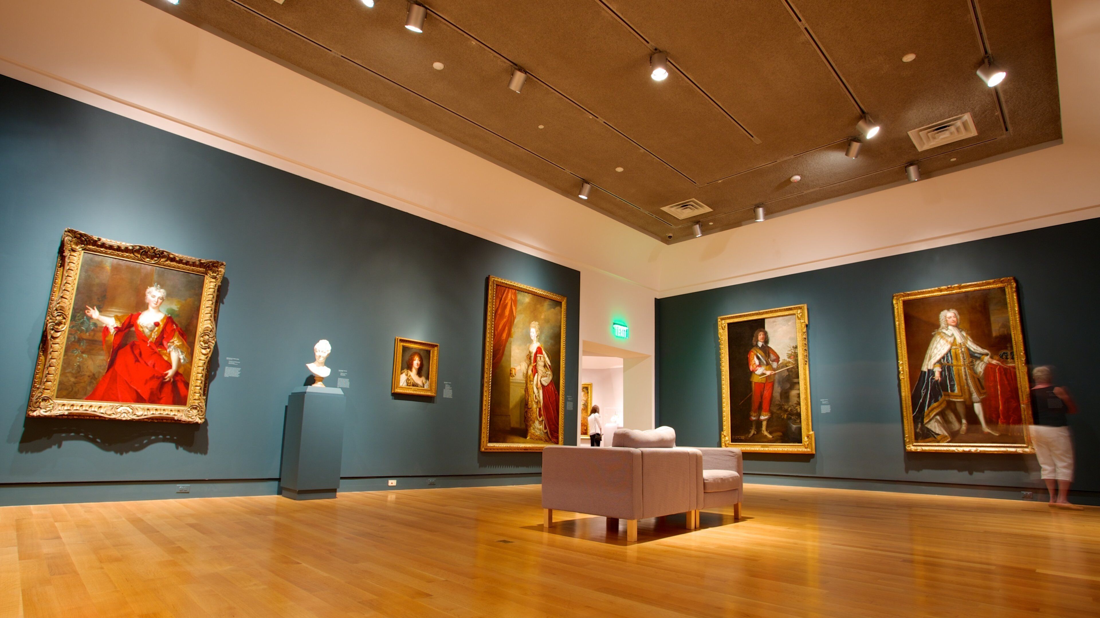 Norton Museum of Art showing interior views and art