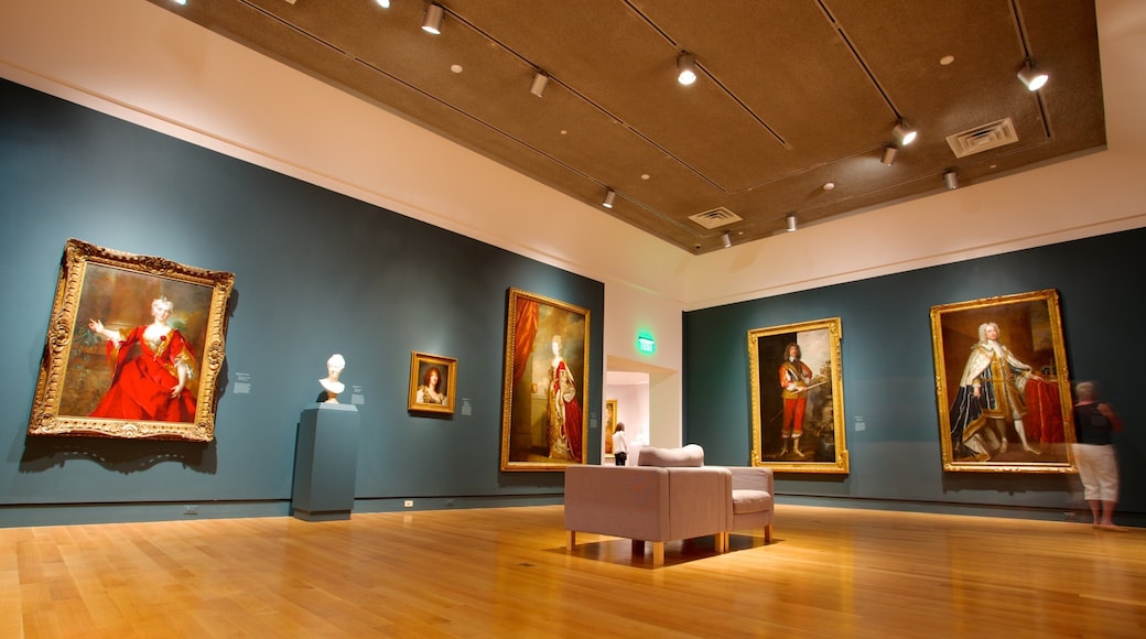 Norton Museum of Art showing interior views and art