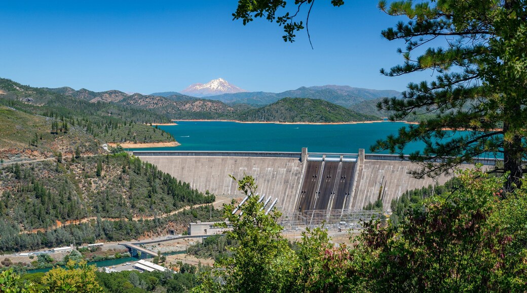 Shasta Dam featuring landscape views and a river or creek