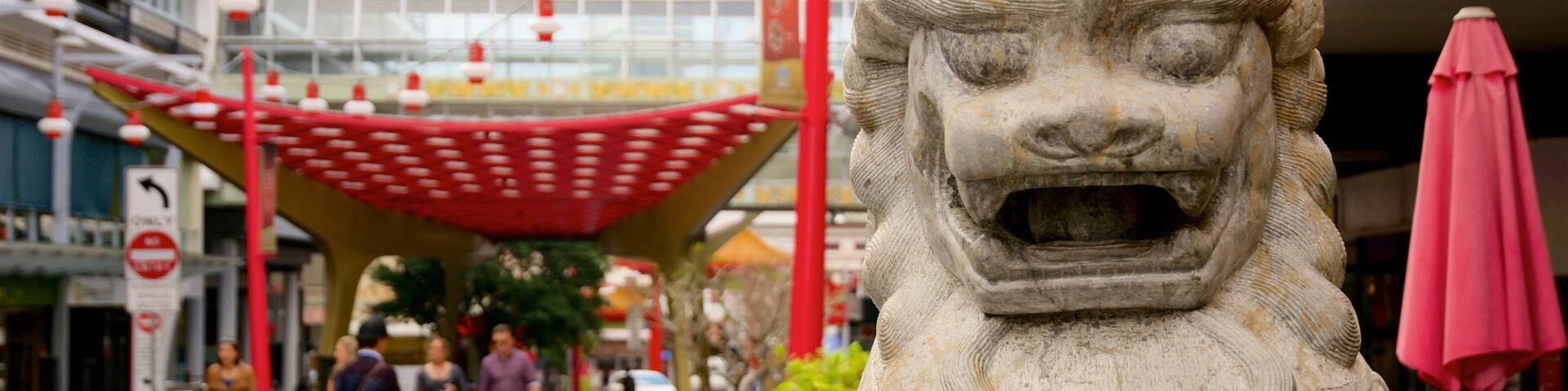 Chinatown Mall featuring a statue or sculpture