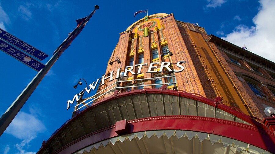 Brisbane featuring signage and a city