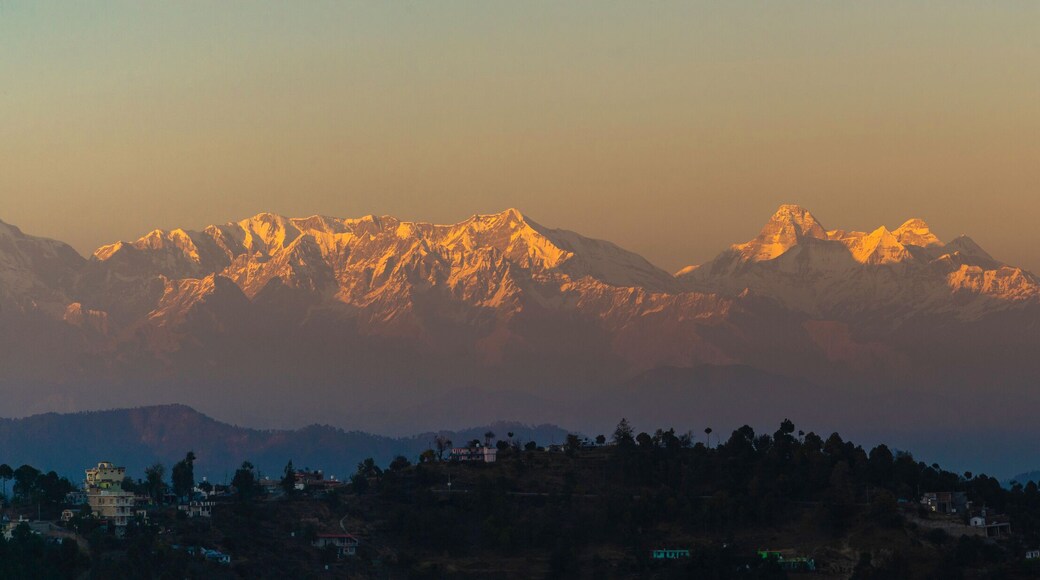 Himalayan Mountain Peaks Ranges at Kasardevi Almora Uttarakhand India