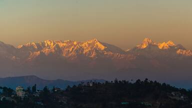 Himalayan Mountain Peaks Ranges at Kasardevi Almora Uttarakhand India