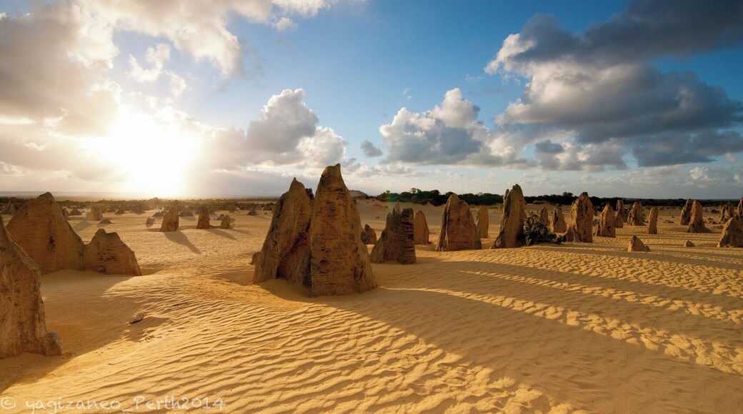 Sunset at Pinnacles facing the Indian Ocean. #pinnacles #desert #perth #cervantes #sand #limestone #sky #sunset #greatoutdoors